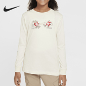 Nike 113 HF6006 耐克正品 Sportswear大童宽松印花休闲长袖
