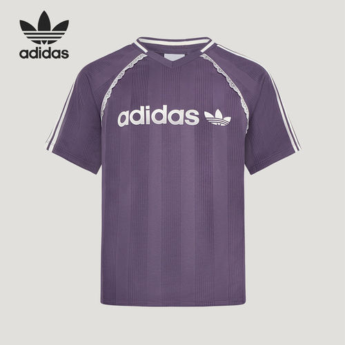 Adidas阿迪达斯正品originals JERSEY女士宽松针织短袖T恤LF2323