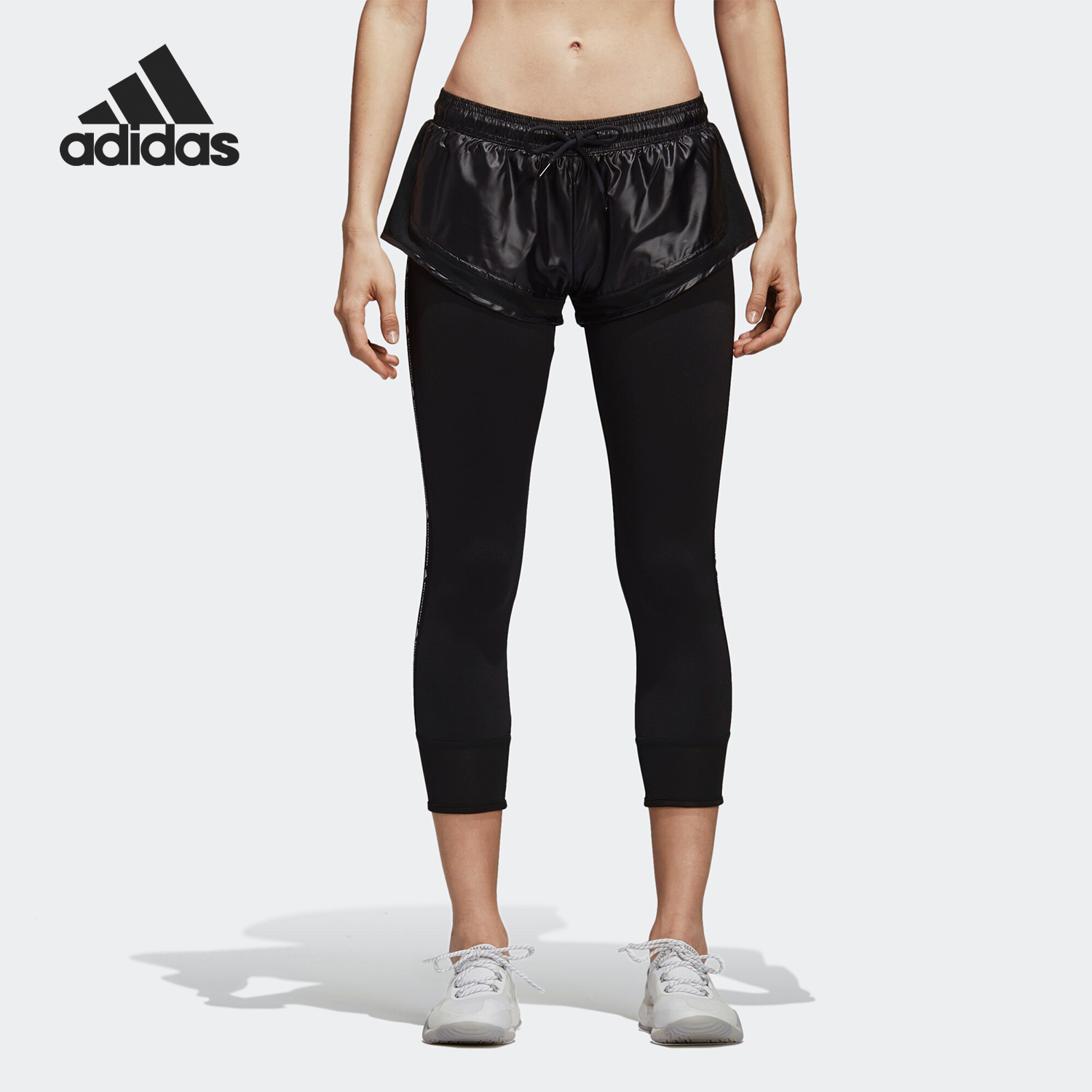 Adidas/阿迪达斯正品春季新品女跑步运动训练长裤紧身裤 CG0899