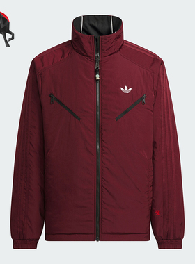 Adidas/阿迪达斯正品三叶草男士运动休闲双面穿棉服KA0821 KA0822