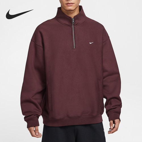 Nike/耐克正品Solo Swoosh男士休闲复古潮流加绒卫衣HV1095-652