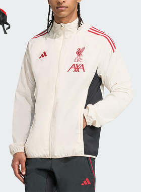 Adidas/阿迪达斯正品2025夏季款男士耐穿足球立领修身外套JV6571