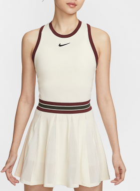 Nike/耐克正品Dri-FIT女士网球运动训练透气经典连衣裙FZ6743-110