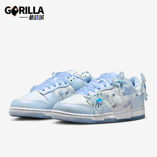 耐克正品 HV8575 Dunk 花卉轻便休闲板鞋 100 Low女士运动时尚 Nike