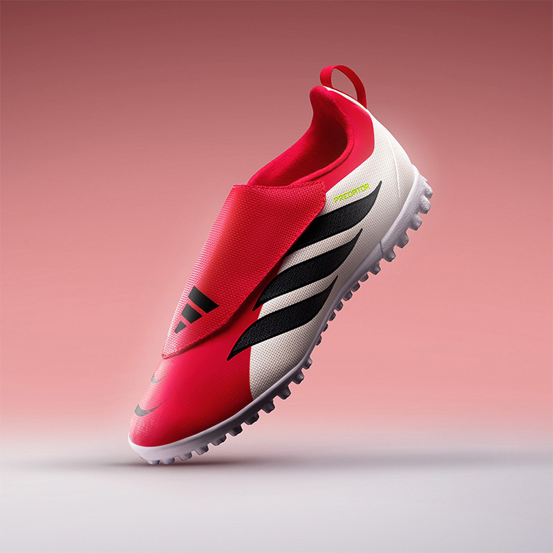 Adidas/阿迪达斯正品2026春季款儿童减震一脚蹬运动足球鞋KI8866