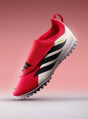 Adidas/阿迪达斯正品2026春季款儿童减震一脚蹬运动足球鞋KI8866