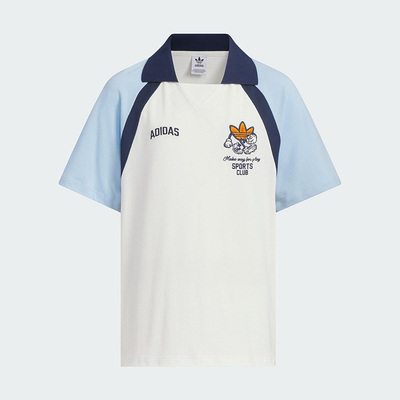 Adidas/阿迪达斯正品三叶草大童透气经典拼接图案POLO衫JV5294