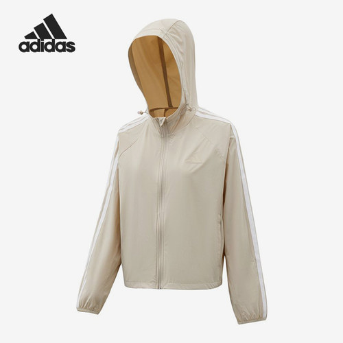Adidas/阿迪达斯正品新款女米白色轻盈防风经典夹克外套KX2760
