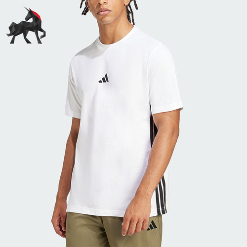 Adidas/阿迪达斯正品M 3S SJ T男士透气运动经典亲肤T恤JE6388