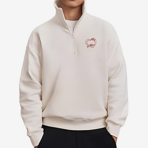 Converse/匡威正品新款男女同款美式半拉链翻领卫衣10026890-A01