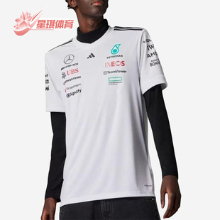 新款 男士 经典 Adidas 简约赛车短袖 夏季 时尚 T恤JX5798 阿迪达斯正品