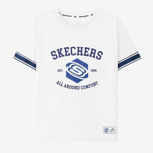 Skechers斯凯奇正品儿童款球迷假日系列短袖T恤L325B001-0019