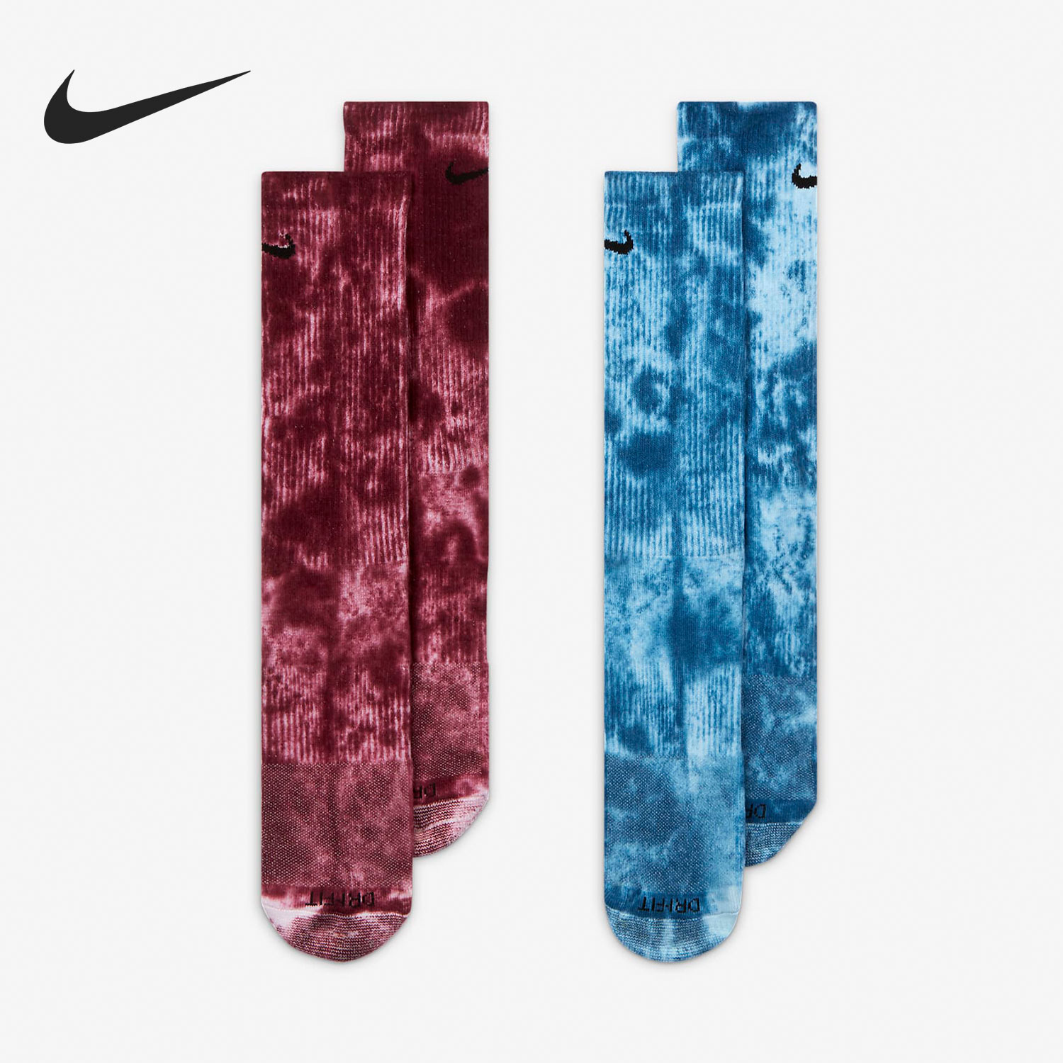 耐克男女扎染高筒运动袜
