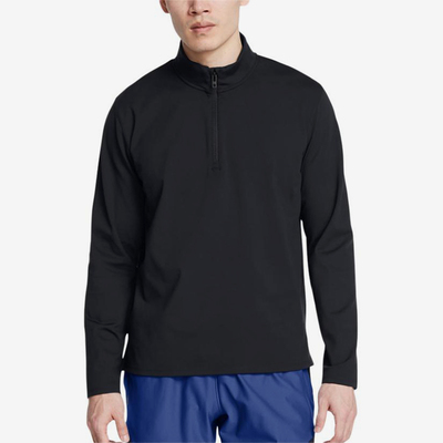 UA/安德玛正品2025新款男士立领半拉链复古长袖T恤1387905-001