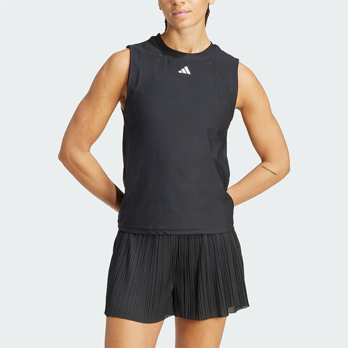 Adidas/阿迪达斯正品2025女士无袖凉爽透气T恤圆领运动背心JN6902