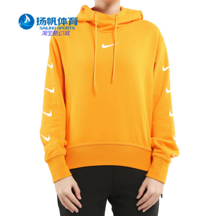 Nike/耐克正品秋季女子串标LOGO运动休闲连帽套头卫衣CD9032