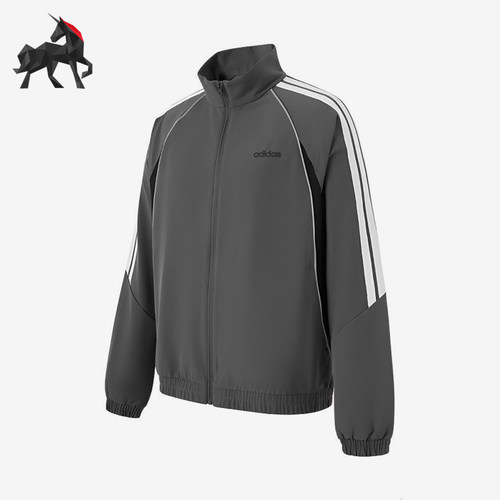 Adidas/阿迪达斯正品春秋男士立领经典休闲轻质透气夹克KF0650