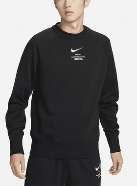 Nike/耐克正品26夏Sportswear Swoosh男子圆领运动卫衣FD9893-010