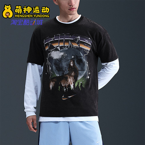 Nike/耐克正品2025男士日常圆领套头透气耐穿宽松短袖IF0458-010