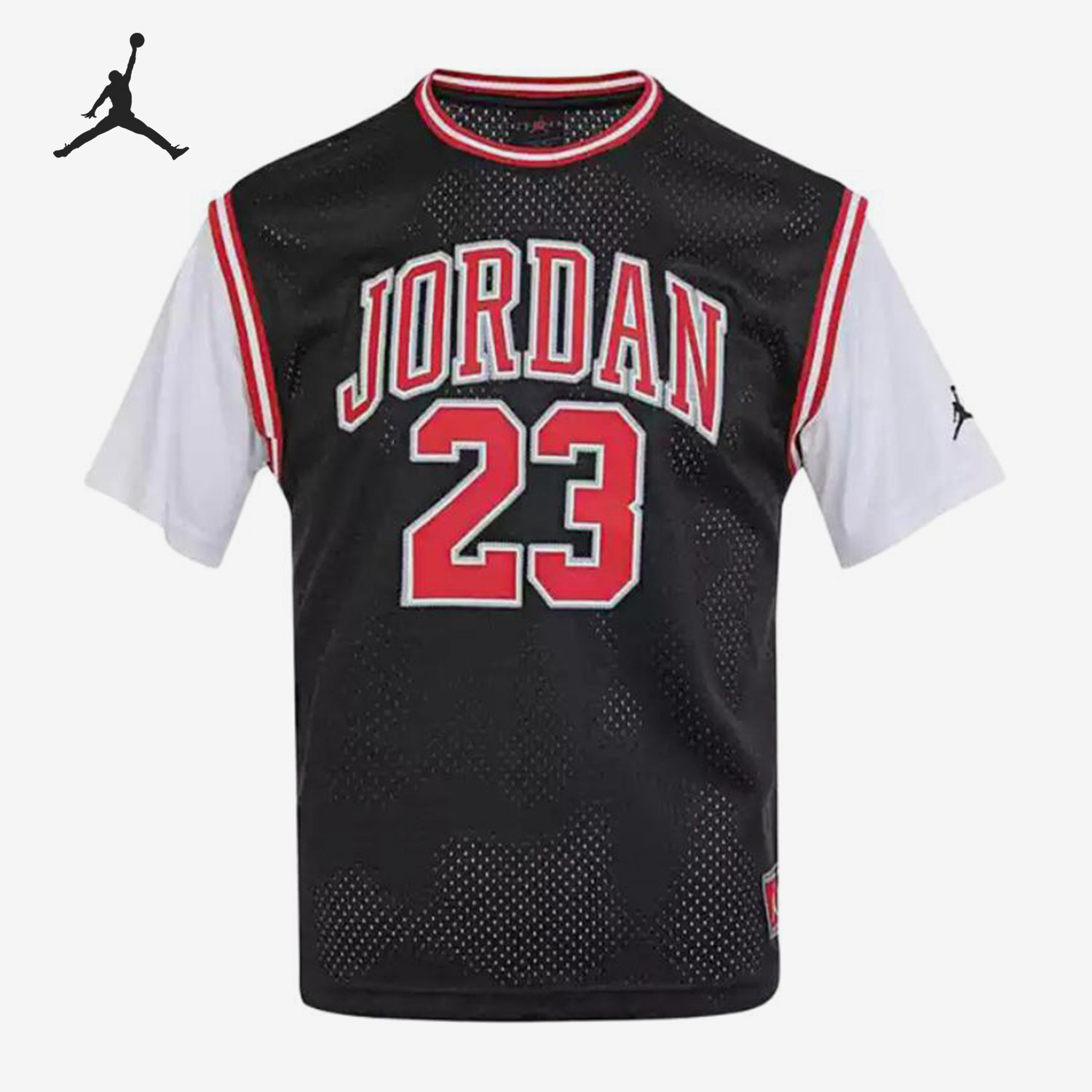 Nike/耐克正品JORDAN新款男黑白色休闲篮球经典短袖T恤HM4772-010