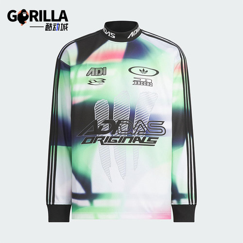 Adidas/阿迪达斯正品MOTO JERSEY AOP男士运动日常赛车长袖KH1466