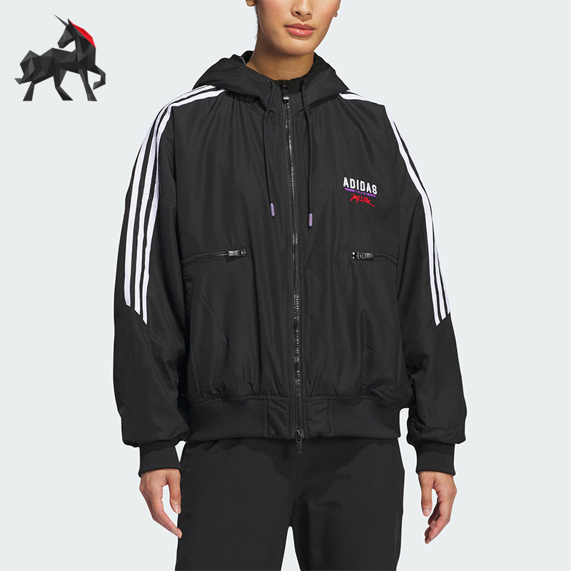 Adidas/阿迪达斯正品JAY3LLE联名女士运动宽松连帽棉服IS5638