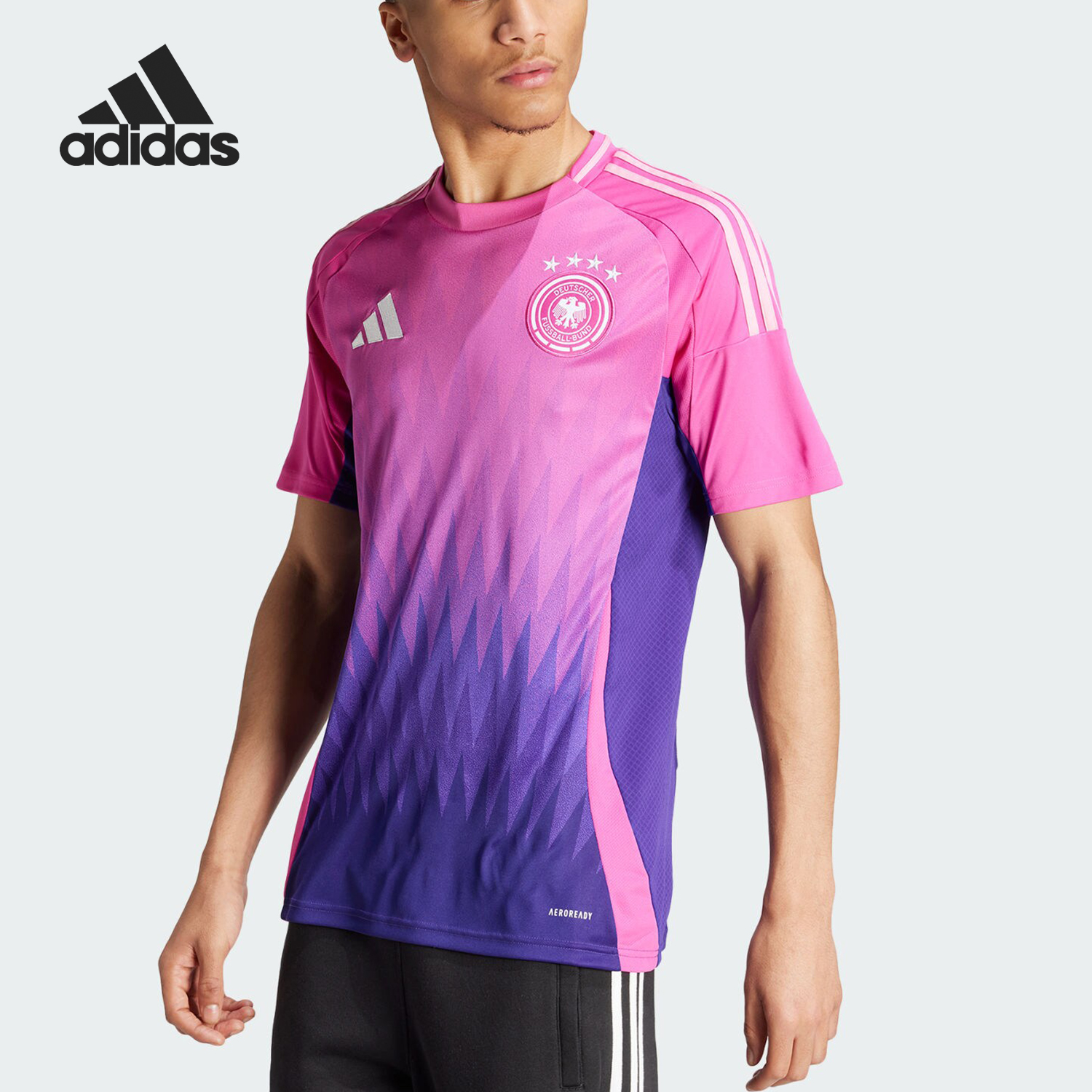 Adidas/阿迪达斯正品DFB A JSY德国队男士运动短袖球衣IP8158