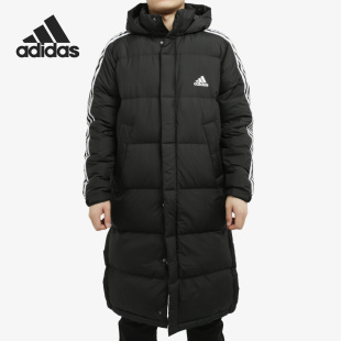 男子长款 Adidas 阿迪达斯官方正品 冬季 保暖休闲连帽羽绒服EH3993