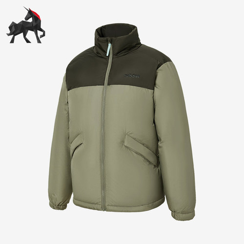 Adidas/阿迪达斯正品新款男士经典复古保暖时尚拼接羽绒服JL8262