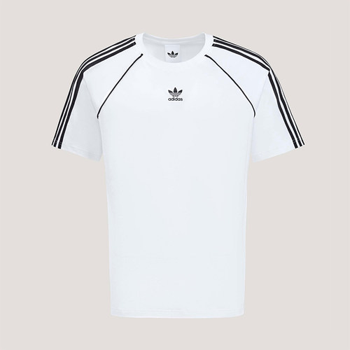 Adidas/阿迪达斯正品三叶草男简约圆领经典条纹透气短袖T恤KY2871