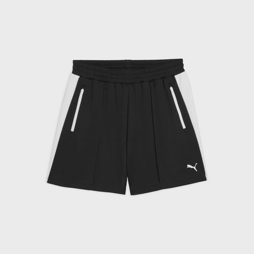 Puma彪马正品T7生活系列女士撞色宽松抽绳松紧针织短裤636868-01