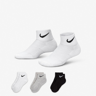 Nike/耐克正品QUARTER大童男女透气休闲运动袜三双装SX4722-967