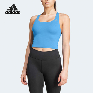 Adidas 女士普拉提裸感U型美背内衣JJ1462 阿迪达斯官方正品 新款