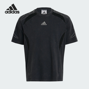 透气宽松足球运动短袖 Adidas KF8538 男士 款 阿迪达斯正品 2025夏季