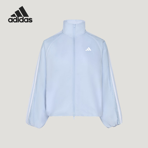 Adidas/阿迪达斯正品女士宽松运动拉链长袖夹克外套LD8219