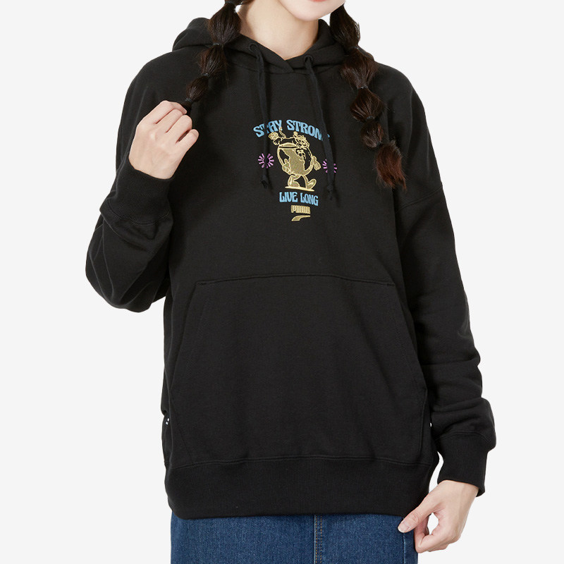 Puma/彪马官方正品2025女士抽绳印花休闲连帽套头卫衣537633-51,运动服/休闲服装,运动卫衣/套头衫,淘宝优惠券,粉丝福利购,淘宝优惠卷