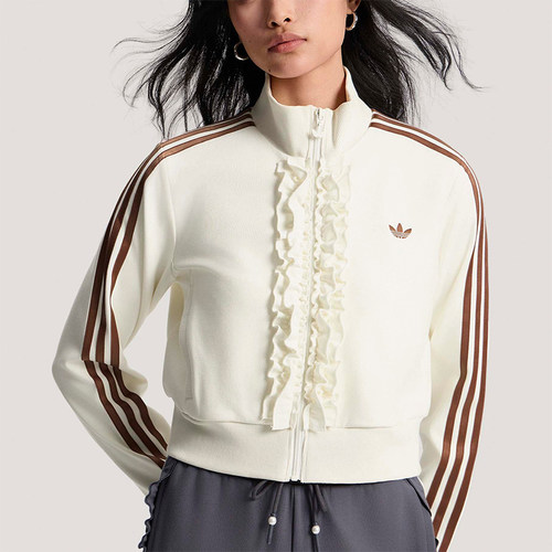 Adidas/阿迪达斯正品三叶草女士简约运动轻薄针织夹克外套KU9388