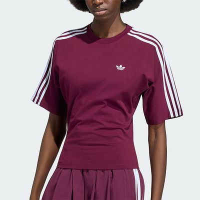 Adidas/阿迪达斯正品三叶草女士经典修身复古时尚短袖T恤KY5092