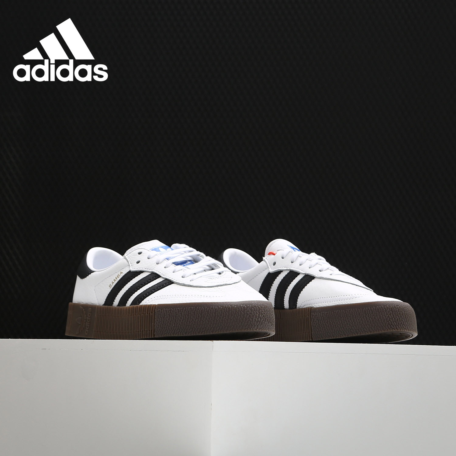 Adidas/阿迪达斯正品三叶草SAMBAROSE W 女子经典厚底板鞋 AQ1134 运动鞋new 板鞋 原图主图