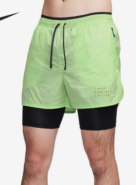 Nike/耐克正品2025男士运动梭织透气跑步二合一短裤FB8545-337