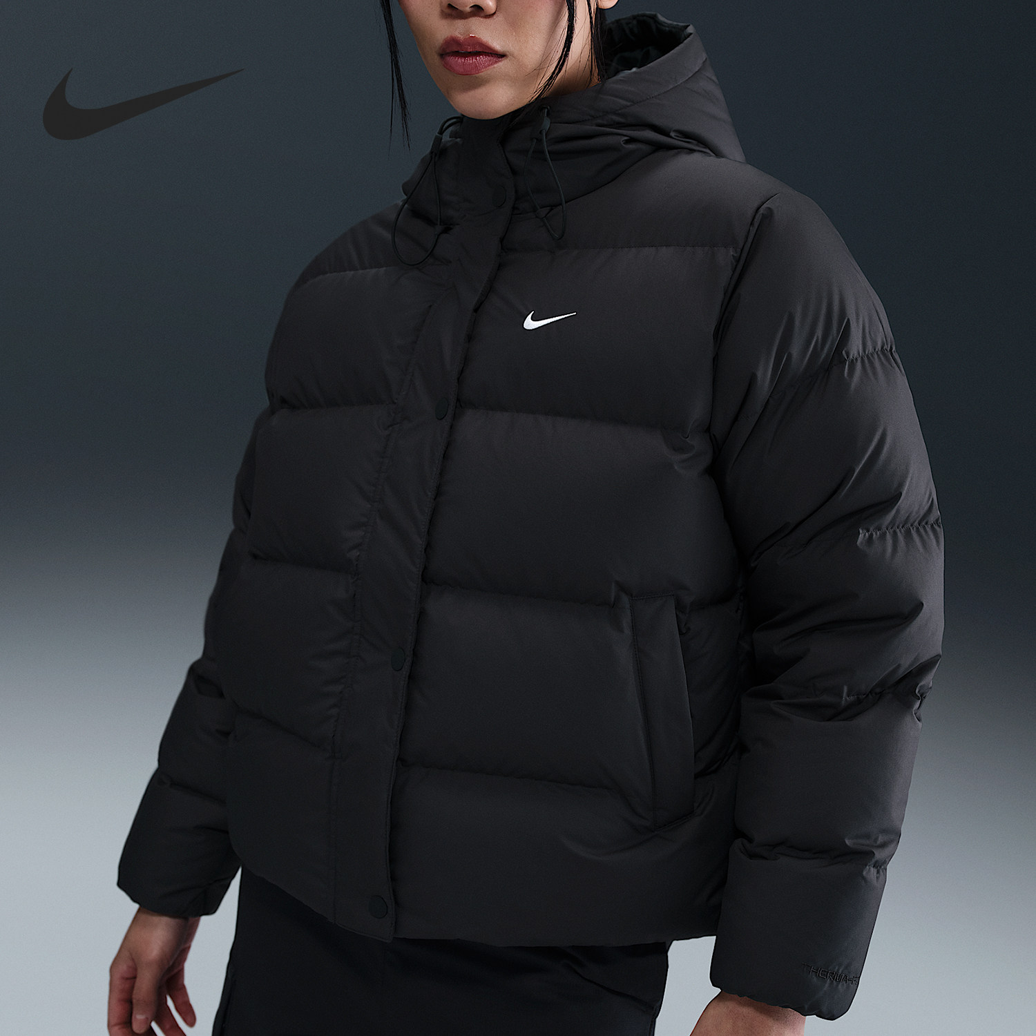 Nike/耐克正品2025秋季款女士运动连帽日常保暖羽绒服IH0728-010