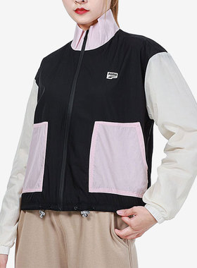 Puma/彪马正品当季新款女子立领梭织撞色运动外套 532726-01