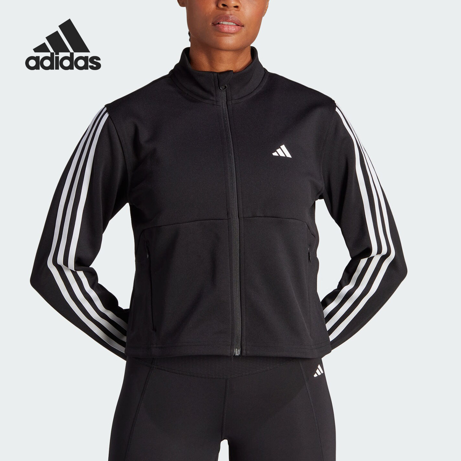 Adidas/阿迪达斯官方正品春季新款女士运动健身夹克外套HZ5615 - 实物图
