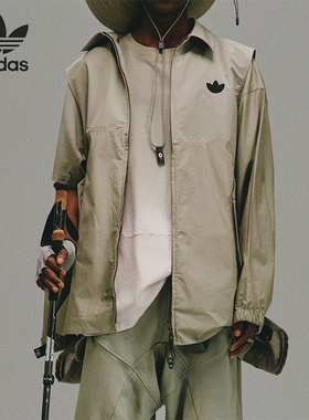 Adidas/阿迪达斯正品三叶草男士时尚翻领休闲宽松外套IL6939
