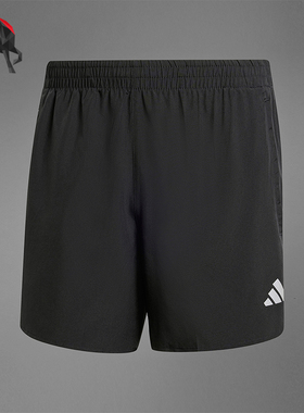 Adidas/阿迪达斯正品RunItSHORTS新款男黑色经典跑步短裤IL7232
