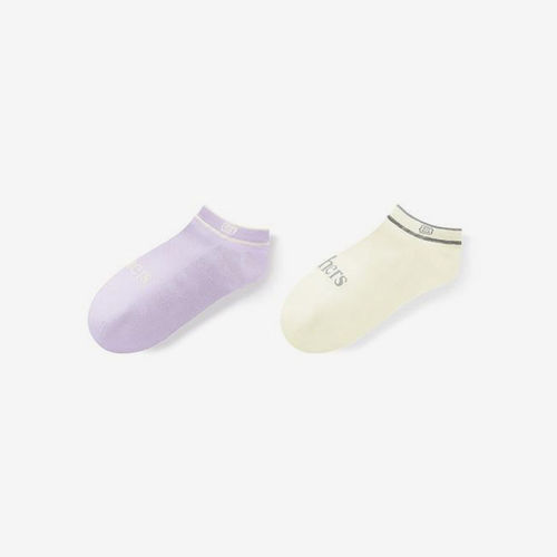 Skechers/斯凯奇正品四季款女士透气短筒袜两双装L225W069-05TN