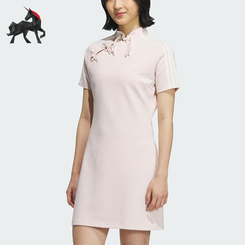 Adidas/阿迪达斯正品三叶草女士经典新中式经典运动连衣裙KB6410