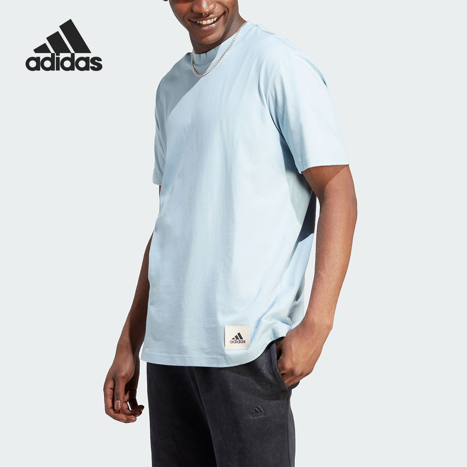 Adidas/阿迪达斯官方正品M LNG TEE Q3男子运动休闲短袖T恤IM0483