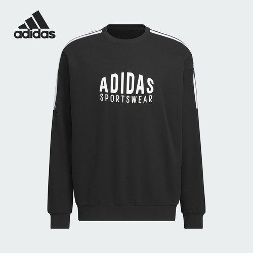 Adidas/阿迪达斯正品V GFX CREW男女套头休闲印花卫衣KF5210