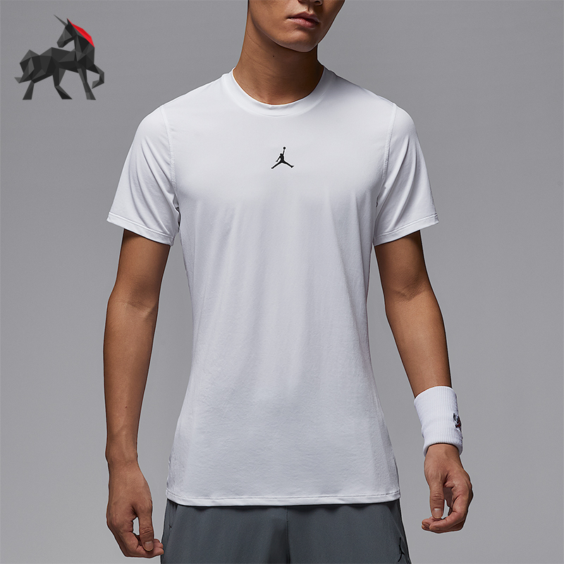 Nike/耐克正品JORDAN男士针织简约透气圆领运动短袖HV4100-100